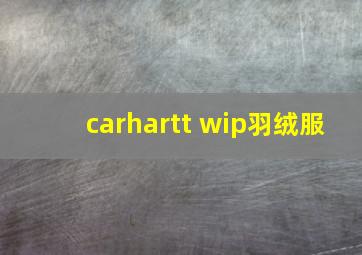 carhartt wip羽绒服